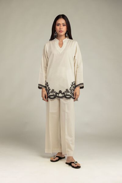 Embroidered | Cotton Dobby | Cotton Dobby Pants | GBP 15.00
