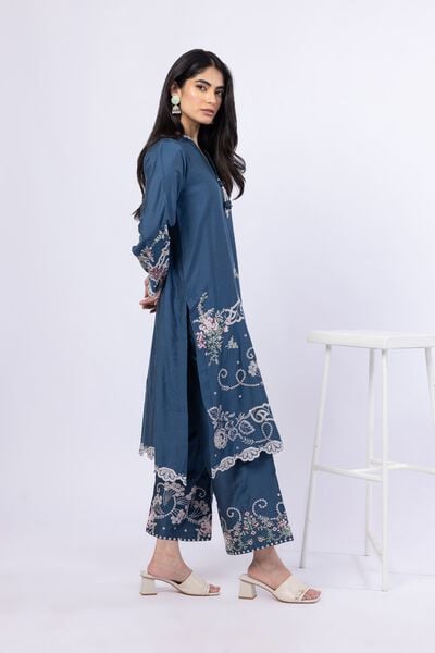 Embroidered | Raw Silk | Pants | GBP 20.00