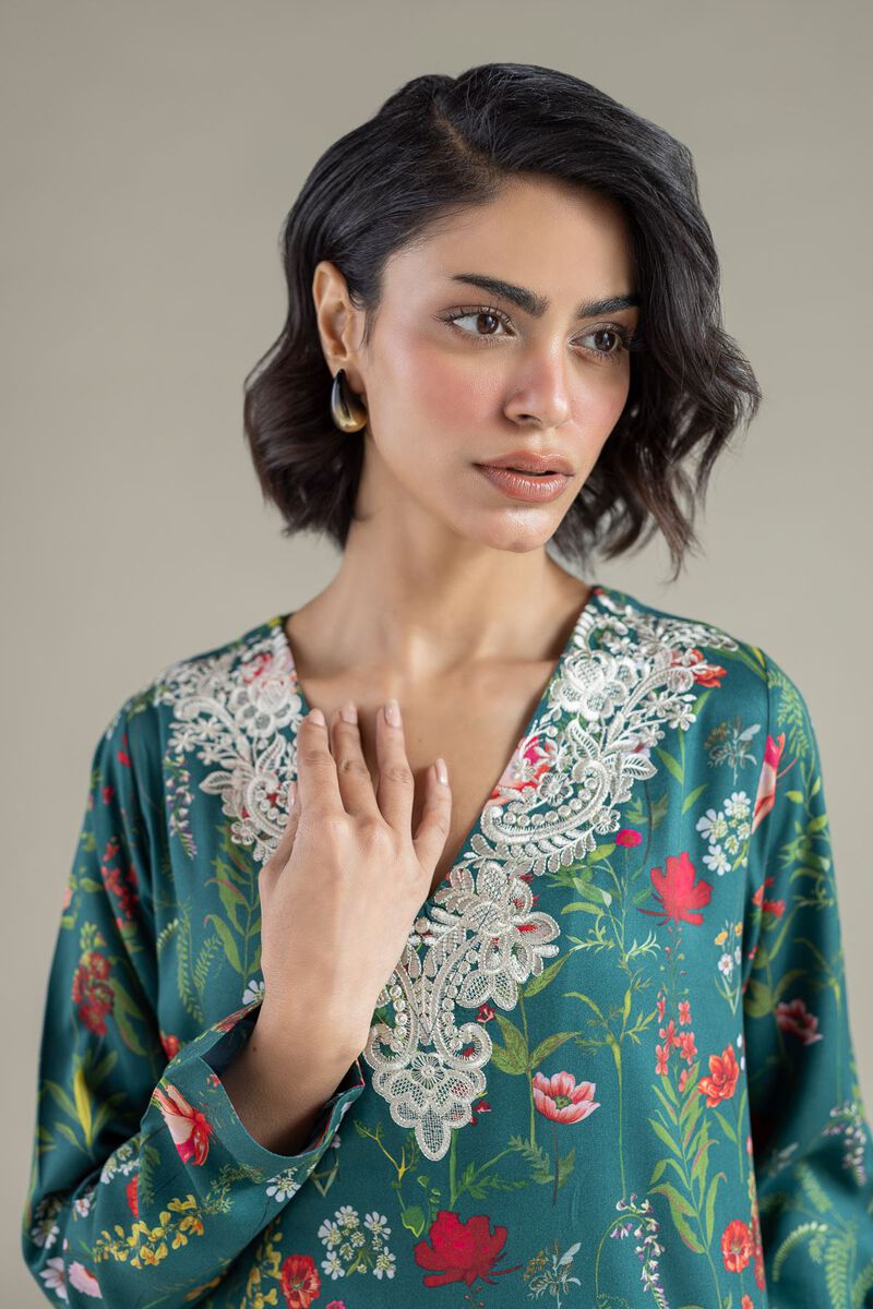 Embroidered | Marina | Floral Longline Kurta | GBP 12.00