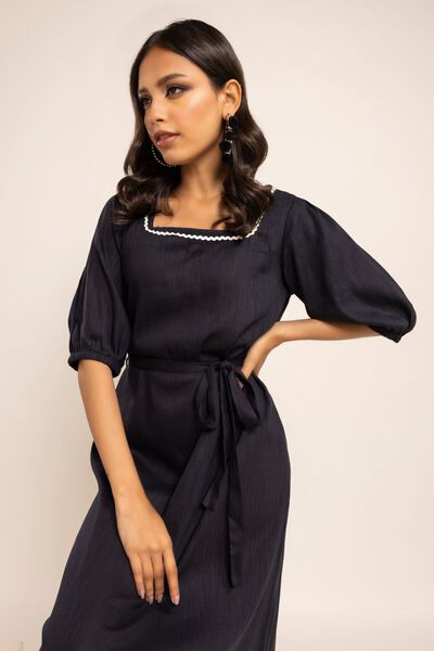 Maxi Dress | Embroidered, BLACK, hi-res