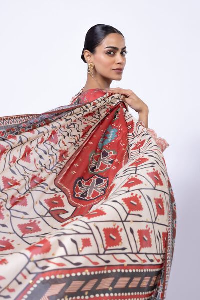 Embroidered | Light Thai Silk | Dupatta | GBP 7.50