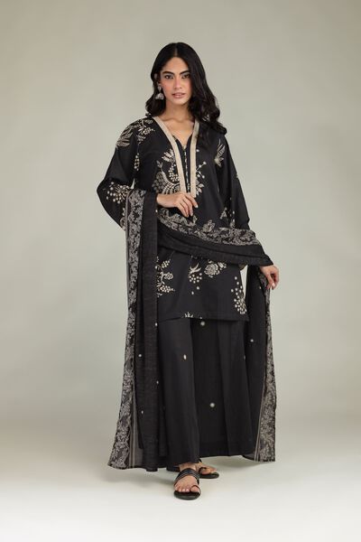 Embroidered | Cambric | Black Cambric Pants | GBP 15.00
