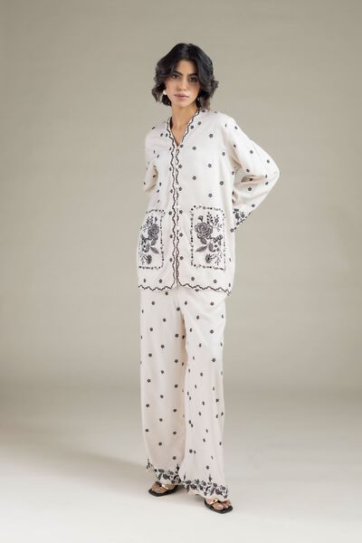 Embroidered | Viscose Crepe | Trousers | GBP 22.00