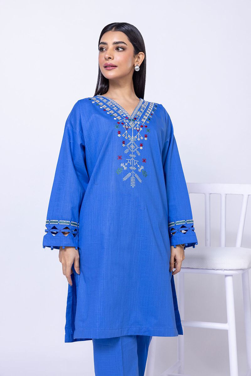Embroidered | Crosshatch Poplin | Kurta | GBP 7.50