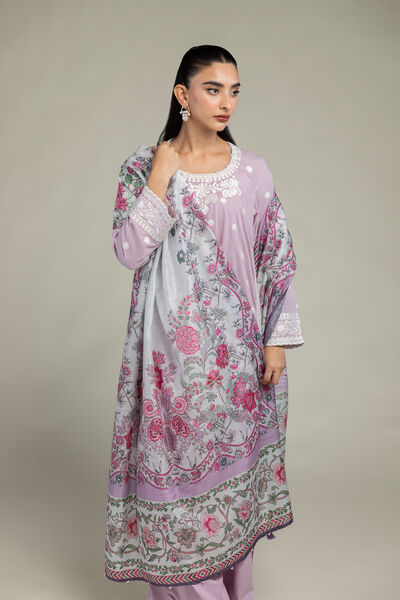 Embroidered  | Polyester Silk | Floral Silk Dupatta | GBP 25.00