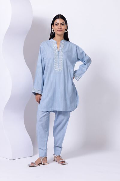 Embroidered | Leno | Kurta | GBP 12.50