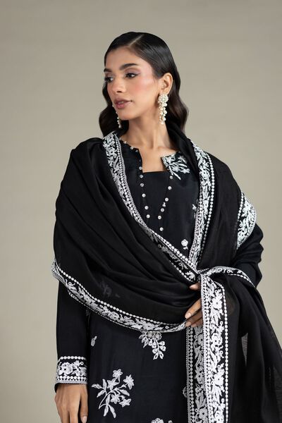 Embroidered | Raw Silk | Tailored 3-Piece Set | GBP 70.00