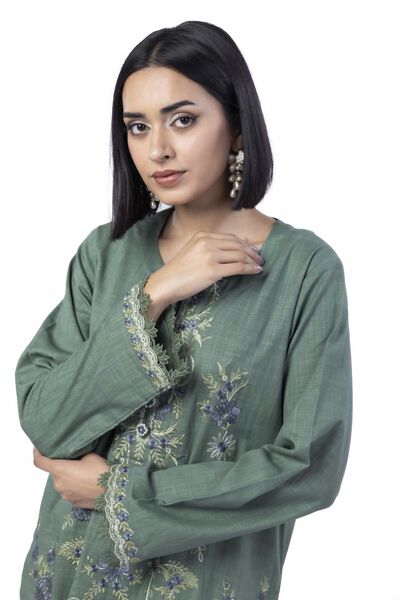 Embroidered | Heavy Textured Cotton | Tailored 2 Piece | Top and Bottom | GBP 40.00