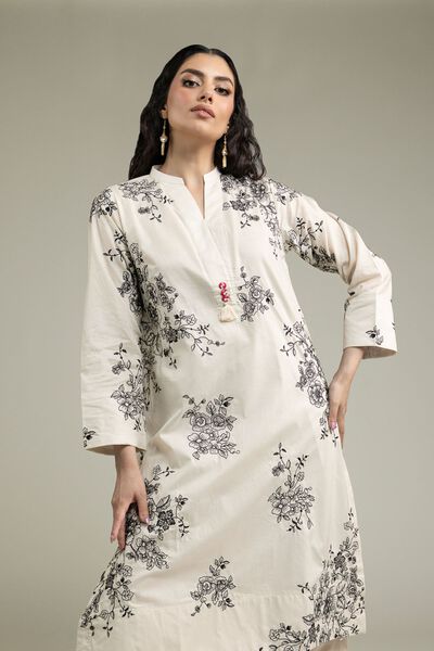 Embroidered | Cambric | Floral Longline Kurta | GBP 30.00