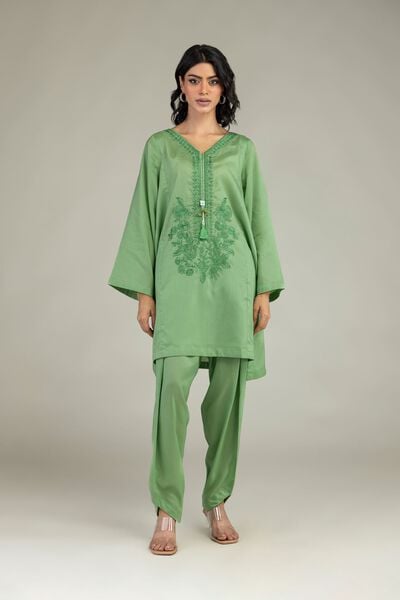 Embroidered | Lyocell | Dyed Green Shalwar | GBP 25.00