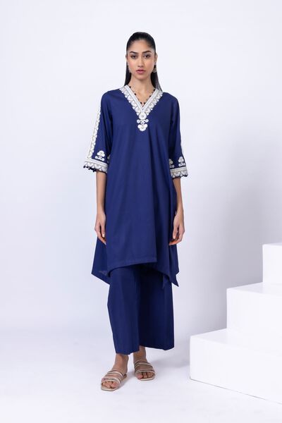 Embroidered | Crosshatch Poplin | Kurta | GBP 12.50