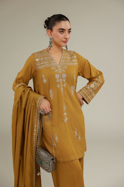 Embroidered | Polyester Silk | Floral Draped Dupatta | GBP 30.00