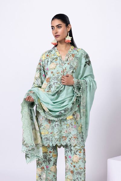 Embroidered | Light Thai Silk | Dupatta | GBP 40.00