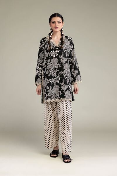 Printed | Cambric | Off-White Cambric Shalwar | GBP 15.00