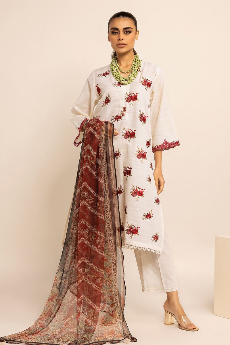 Embroidered | Crosshatch | Fabrics 3 Piece | null