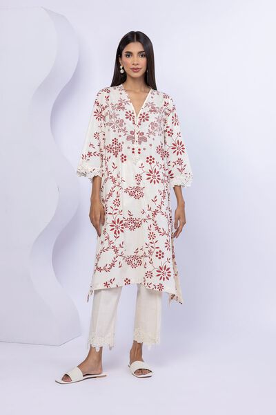 Embroidered | Crosshatch Poplin | Kurta | GBP 25.00