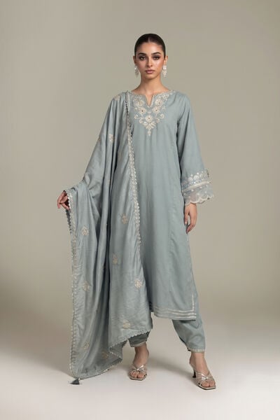 Embroidered | Polyester Silk | Silk Embroidered Dupatta | GBP 35.00
