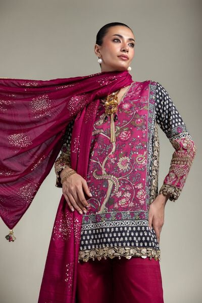 Embroidered | Raw Silk | Tailored 3-Piece Outfit | GBP 130.00