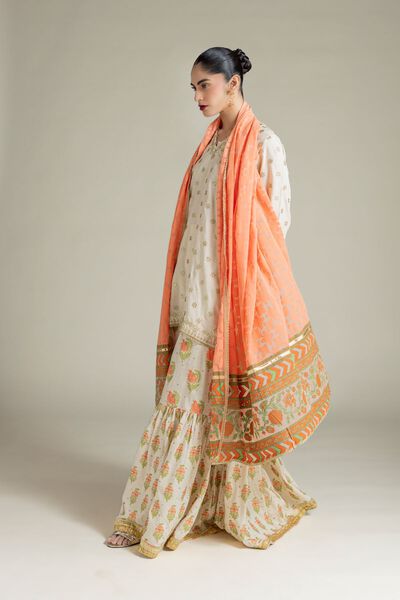 Printed | Raw Silk | Dupatta | GBP 25.00