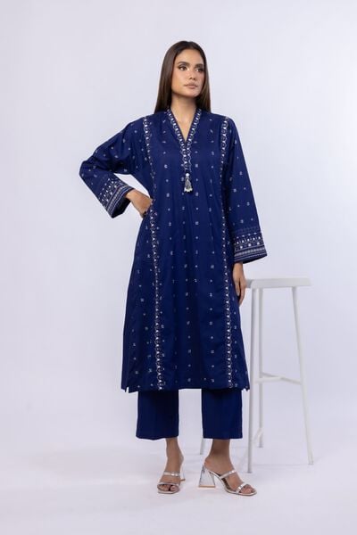 Embroidered | Crosshatch Poplin | Kurta | GBP 30.00