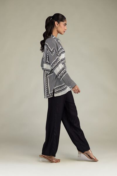 Embroidered | Viscose Crepe | Black Viscose Trousers | GBP 14.00