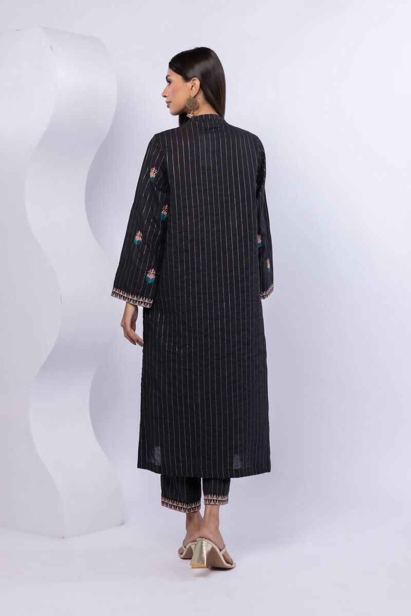 Embroidered | Lurex Stripes | Kurta | GBP 17.50