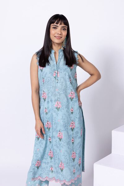Embroidered | Crosshatch Poplin | Kurta | GBP 15.00