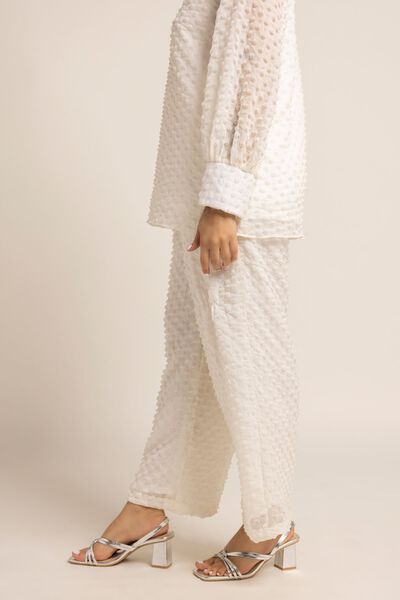 Straight Pants, WHITE, hi-res