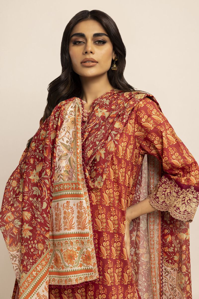 Embroidered | Cambric | Fabrics 3 Piece | null