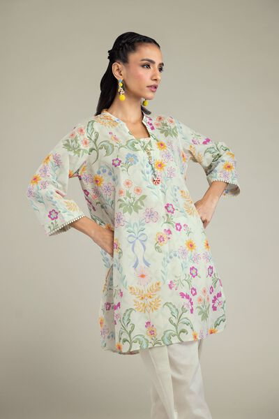Printed | Cambric | Floral Buttoned Kurta | GBP 20.00