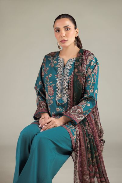 Embroidered | Cotton Dobby | Cotton Tailored 3-Piece | GBP 42.00