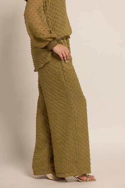 Flared Pants, GREEN, hi-res