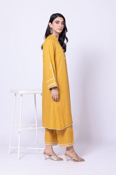 Embroidered | Dull Raw Silk | Pants | GBP 6.00