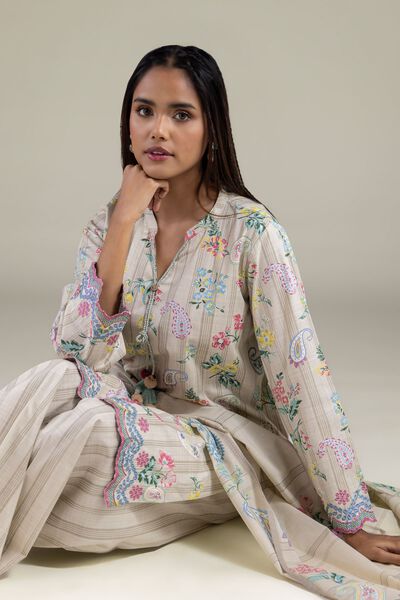 Embroidered | Textured Cotton | Kurta | GBP 25.00