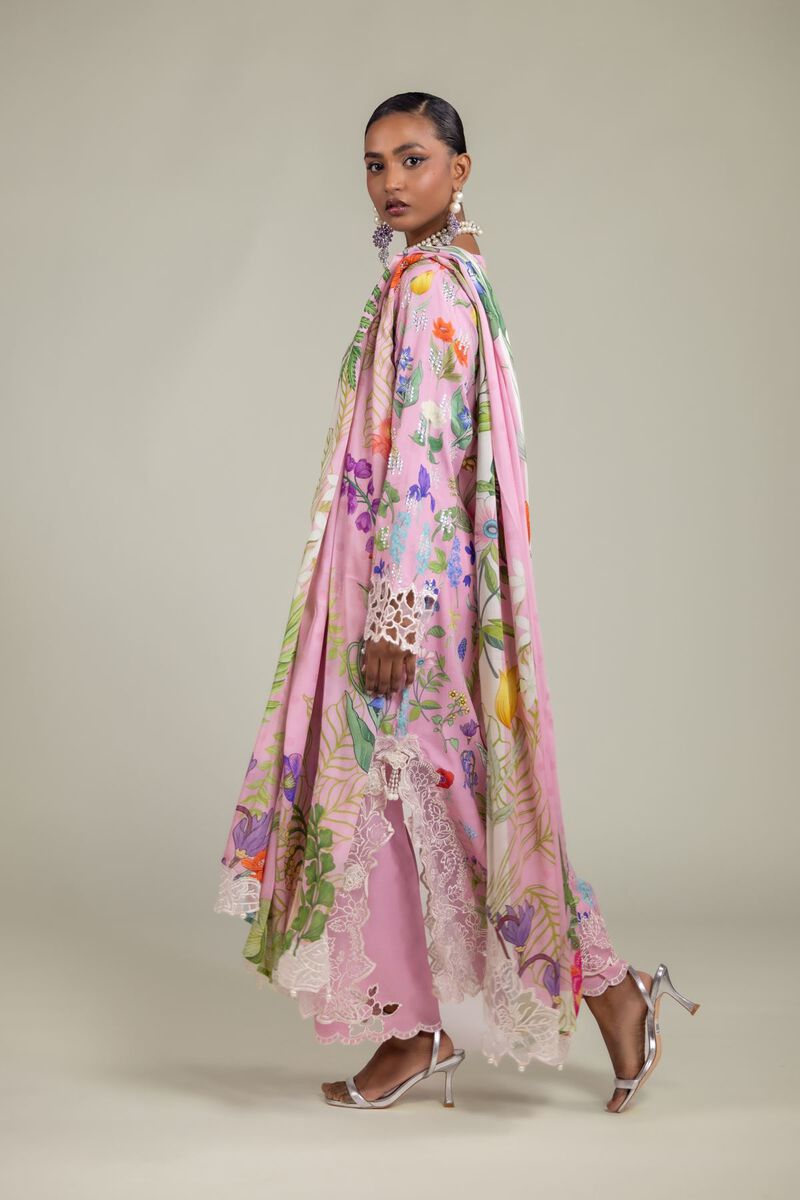 Raw Silk | Floral Embroidered Suit | GBP 155.00