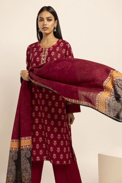 Fabrics 3 Piece, MAROON, hi-res