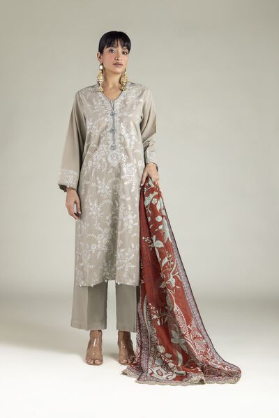Embroidered | Cambric | Fabrics 3 Piece | GBP 40.00