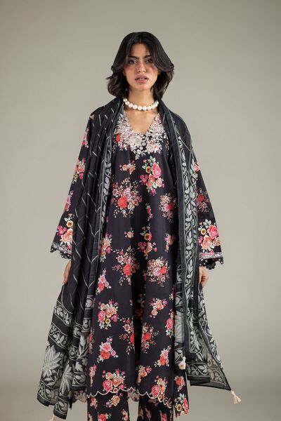 Embroidered | Cambric | Tailored Floral 3-Piece | GBP 70.00