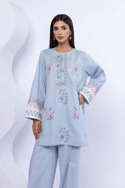 Embroidered | Crosshatch Poplin | Kurta | GBP 9.00
