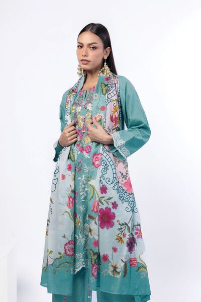 Embroidered | Cotton Dobby | Tailored 3 Piece | GBP 60.00