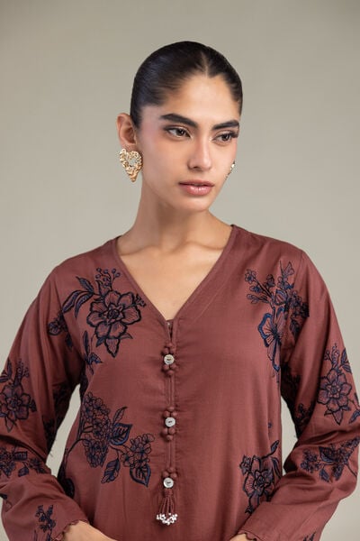 Embroidered | Cambric | Cambric Floral Kurta | GBP 50.00