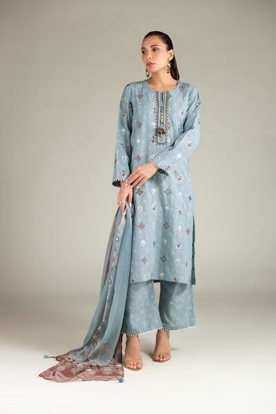 Embroidered | Broshia | Fabrics 3 Piece | GBP 45.00
