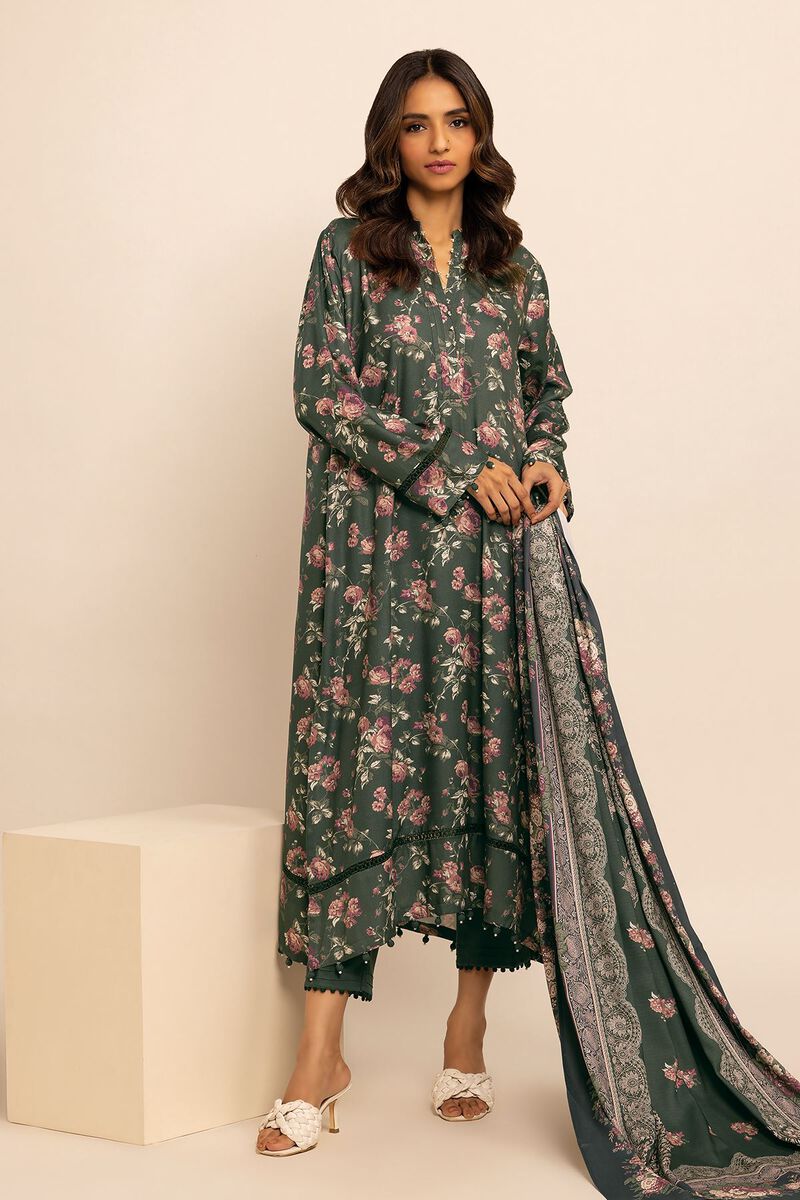 Printed | Printed Viscose Satin | Fabrics 3 Piece | null