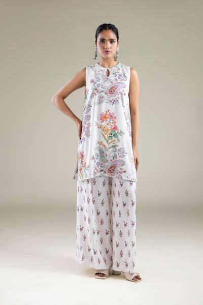 Embroidered | Viscose | Paisley Pants | GBP 25.00