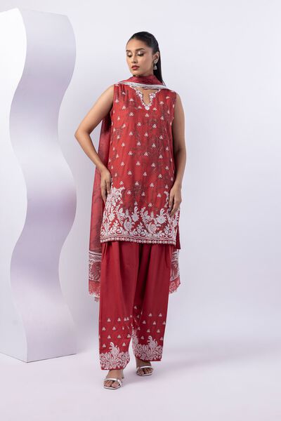 Embroidered | Crosshatch Raw Silk | Kurta | GBP 40.00