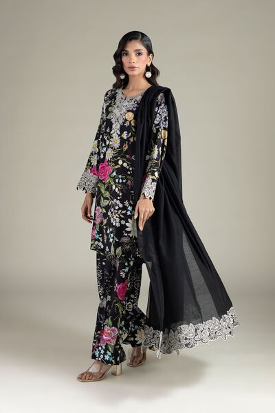 Embroidered | Raw Silk | Three-Piece Tailored Set | GBP 70.00