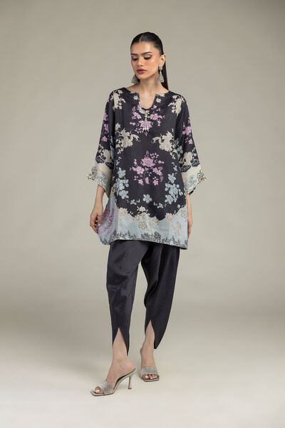 Embroidered | Raw Silk | Pants | GBP 25.00