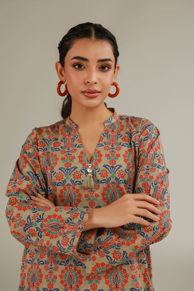 Printed | Textured Cotton | Mughal Motif Kurta | GBP 20.00