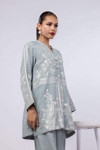 Embroidered | Russian Raw Silk | Kurta | GBP 50.00