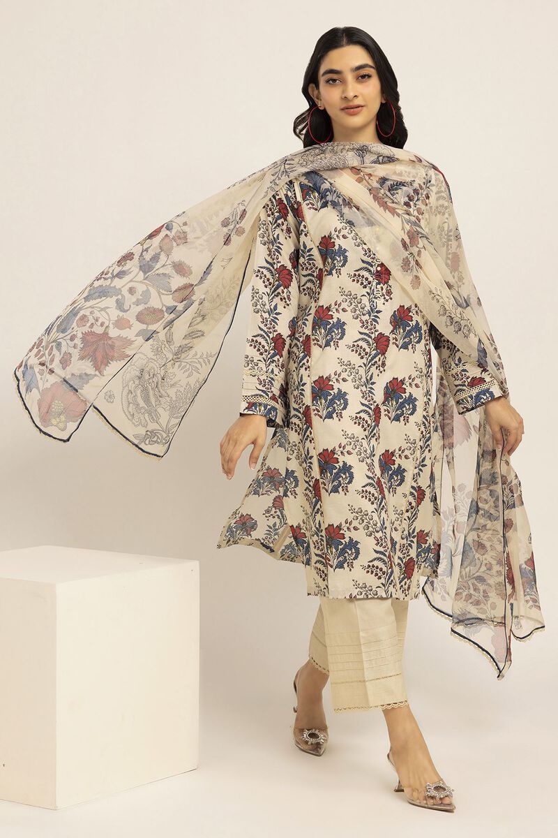 Printed | Cambric | Fabrics 3 Piece | null